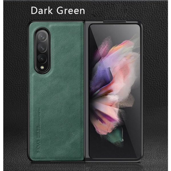 Telefono dėklas X-Level Earl III Case Samsung Galaxy Z Fold 3 Tamsiai žalias