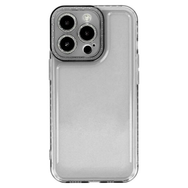 Telefono dėklas Crystal Diamond 2mm Case Samsung Galaxy A14 5G Skaidrus/juodas