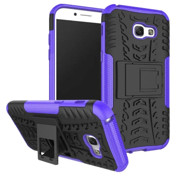Telefono dėklas Kickstand Case Samsung Galaxy A7 2017m. Juodas/mėlynas