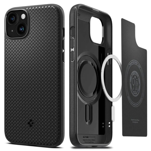 Iphone 15 Plus Telefono dėklas Spigen Mag Armor MagFit Case Juodas