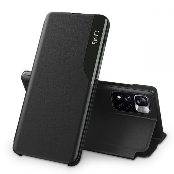 Telefono Dėklas Smart View Magnet Book Samsung Galaxy A42 5G Juodas