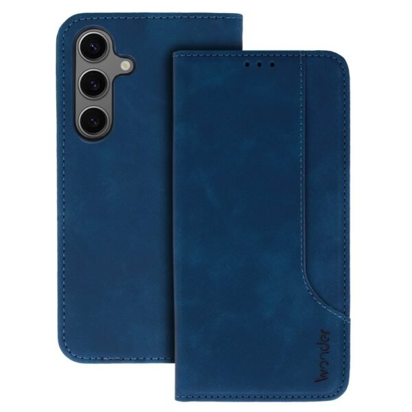 Samsung Galaxy S23 Ultra Telefono dėklas Wonder Prime Book Mėlynas