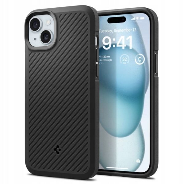 Iphone 15 Plus Telefono dėklas Spigen Core Armor Case Juodas/matinis