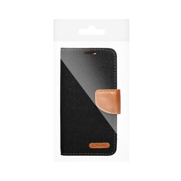 Telefono dėklas Canvas Book case Samsung Galaxy A02 Juodas/rudas - Image 10