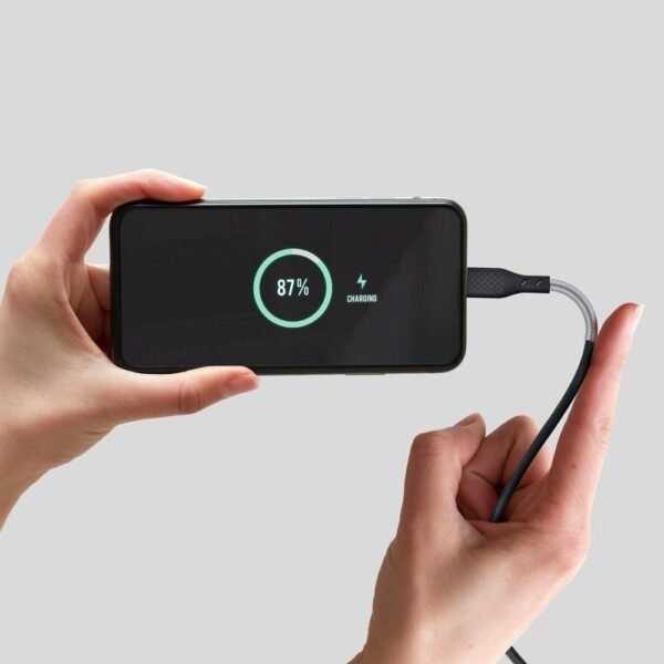 Pakrovimo laidas Forcell Carbon USB Type C - Type C C3.0 QC PD60W, 1m, juodas - Image 3