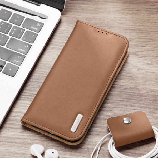 Samsung Galaxy S24 Ultra Telefono dėklas Dux Ducis Hivo Series Leather Case Rudas - Image 2