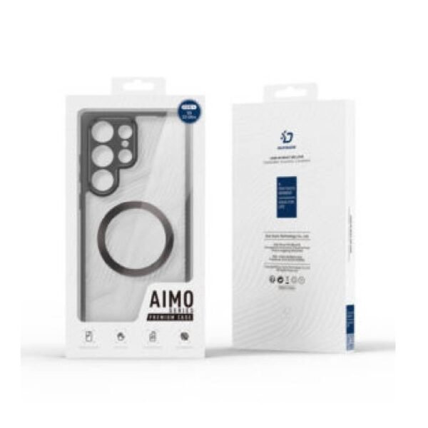 Iphone 15 Pro Telefono dėklas Dux Ducis Aimo Mag Series Premium Case, skaidrus/juodas - Image 3