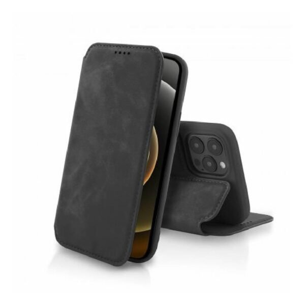 Iphone 13 Mini Telefono dėklas Vintage Book Case Juodas