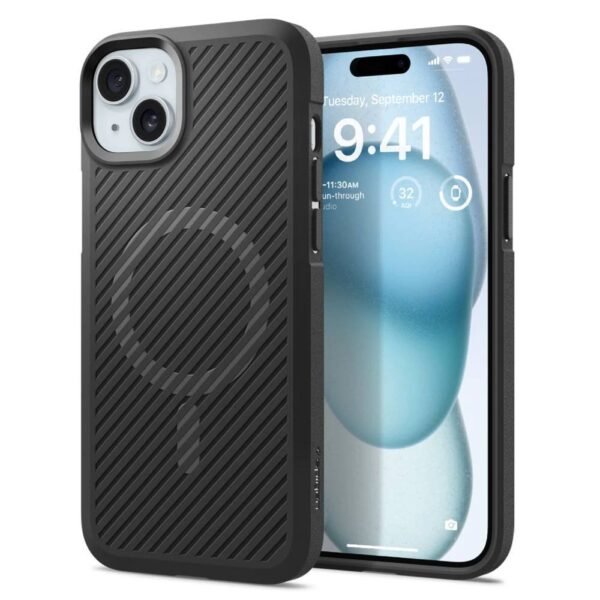Iphone 15 Plus Telefono dėklas Spigen Core Armor MagFit Case  Juodas/matinis