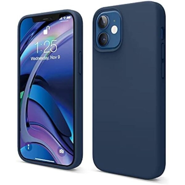 Iphone 15 Telefono dėklas Tel Protect Silicone Premium Case Tamsiai mėlynas