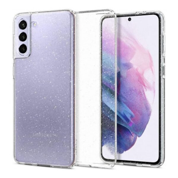 Telefono dėklas Crystal Glitter Case Samsung Galaxy A02S Skaidrus su blizgučiais