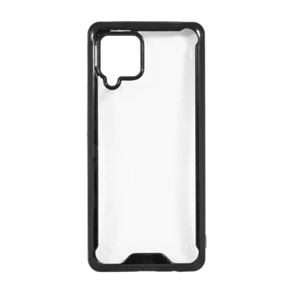 Telefono dėklas Tel Protect Acrylic Samsung Galaxy A42 5G Skaidrus/juodas
