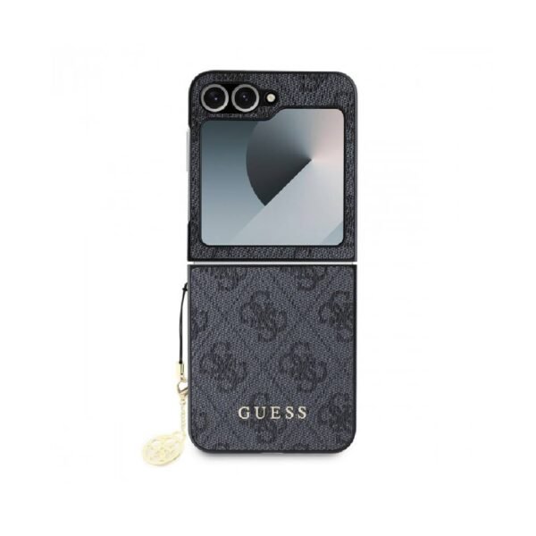 Samsung Galaxy Z Flip 6 Telefono dėklas Guess Case, juodas su pakabuku
