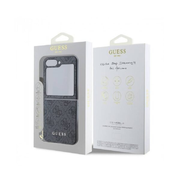 Samsung Galaxy Z Flip 6 Telefono dėklas Guess Case, juodas su pakabuku - Image 2