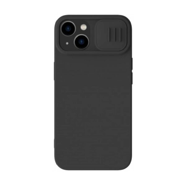 Iphone 15 Telefono dėklas Nillkin CamShield Silky Silicone Case, juodas