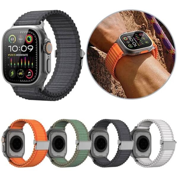 Apple Watch 42/44/45/49 mm Išmaniojo laikrodžio apyrankė Dux Ducis, tamsiai pilka - Image 2