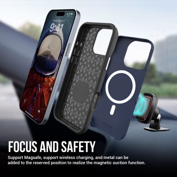 Iphone 16 Pro Max telefono dėklas Perfectionists Triangle Mag, tamsiai mėlynas - Image 3