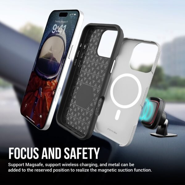 Iphone 16 Pro Max telefono dėklas Perfectionists Triangle Mag, sidabrinis - Image 3